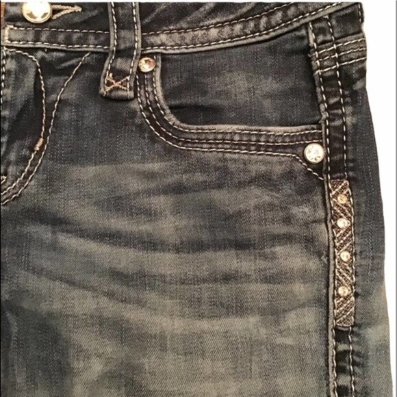 Rock Revival Vivian Skinny Rhinestoned Jeans Size 26 - Picture 3 of 6